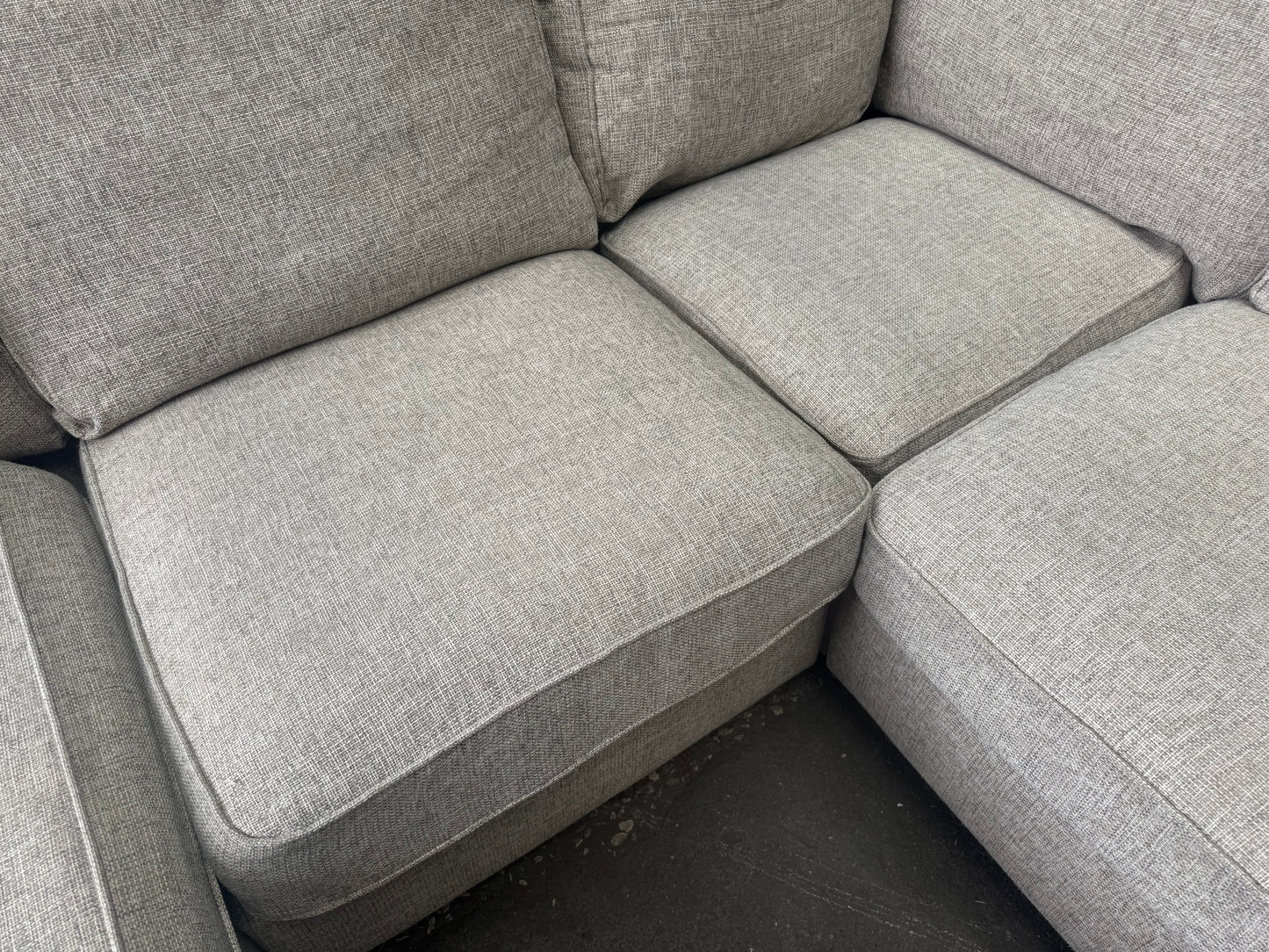 Oak furniture land Large Biege L Shape With Chaise Sofa FREE DELIVERY