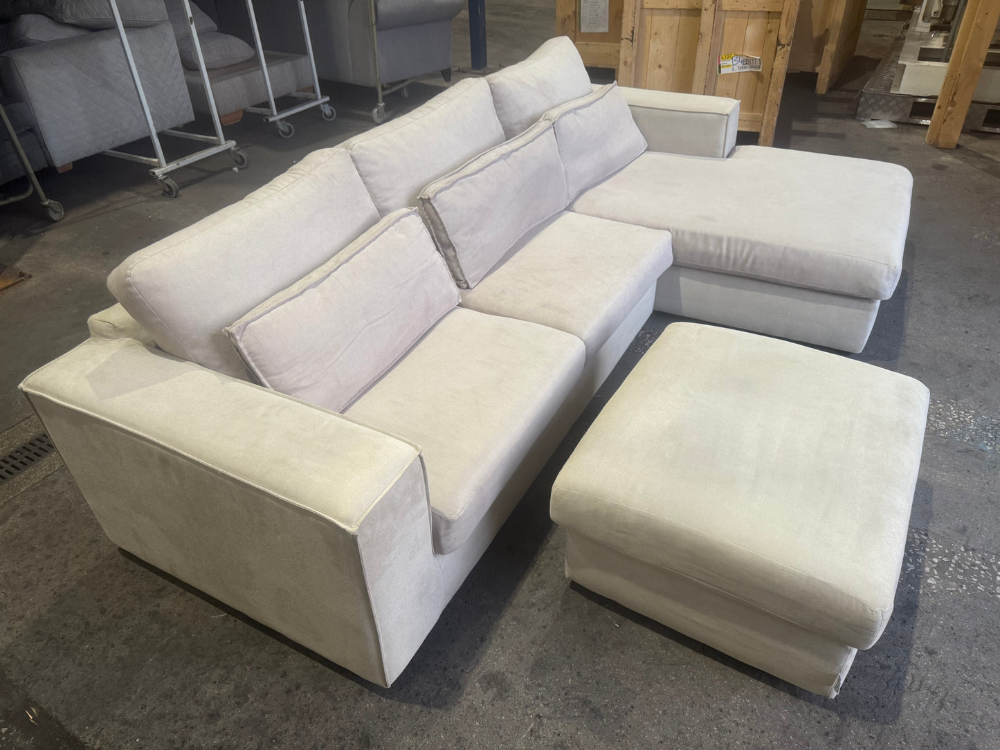 Sofa Club Soho White Tea Colour L Shape Sofa FREE DELIVERY