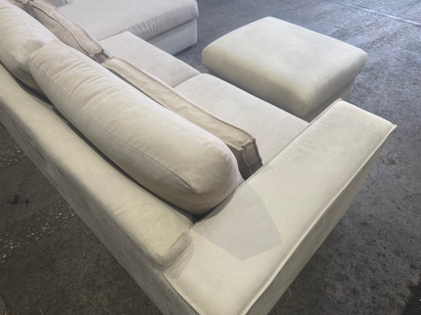 Sofa Club Soho White Tea Colour L Shape Sofa FREE DELIVERY
