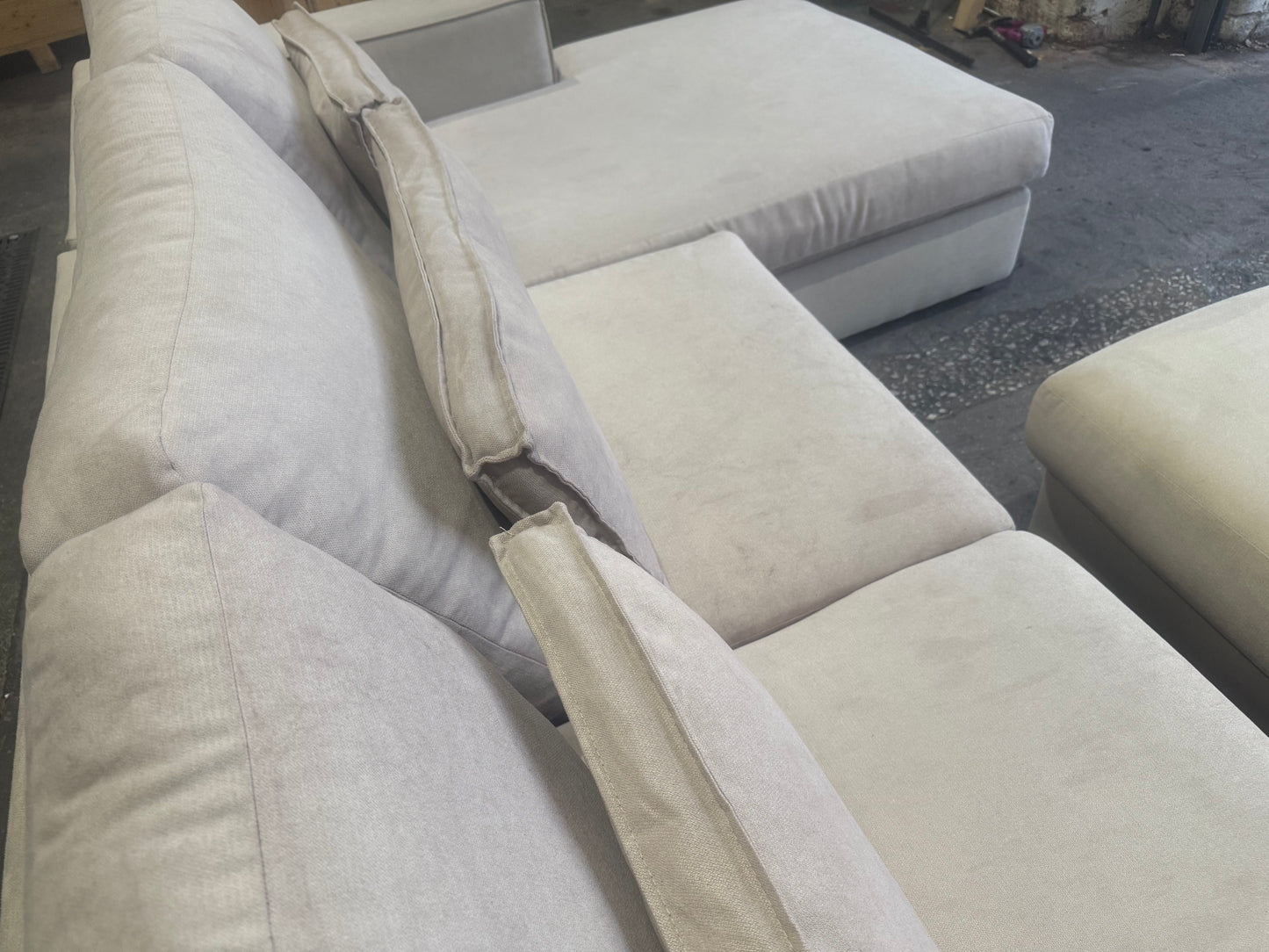 Sofa Club Soho White Tea Colour L Shape Sofa FREE DELIVERY
