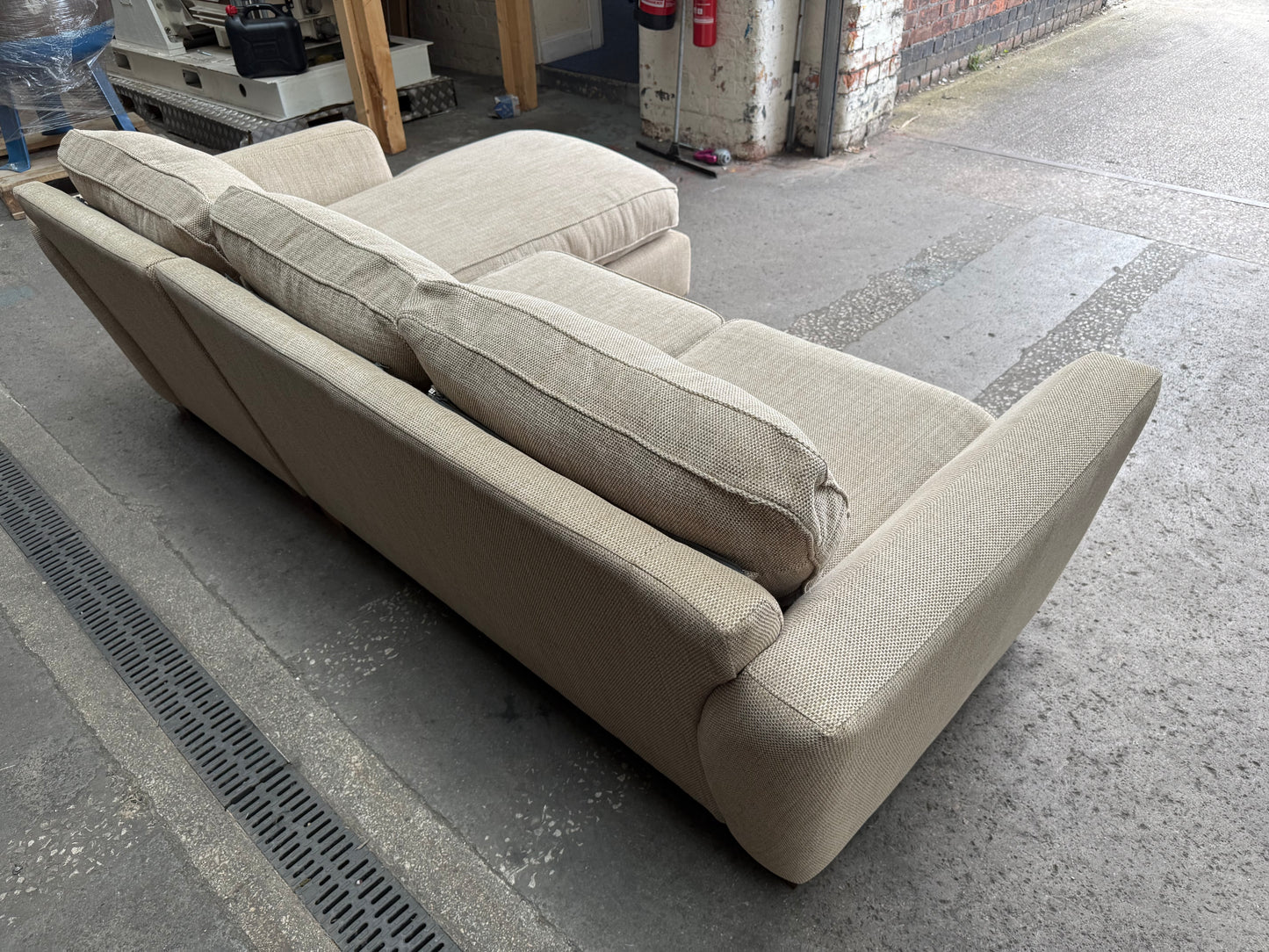 Laura Ashley Biege Right Hand L Shape Sofa FREE DELIVERY