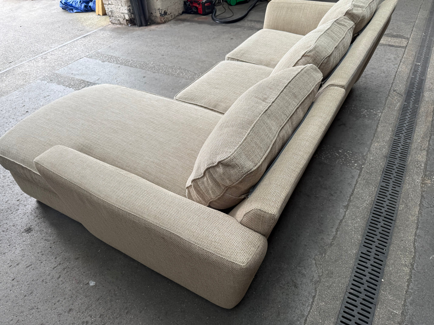 Laura Ashley Biege Right Hand L Shape Sofa FREE DELIVERY