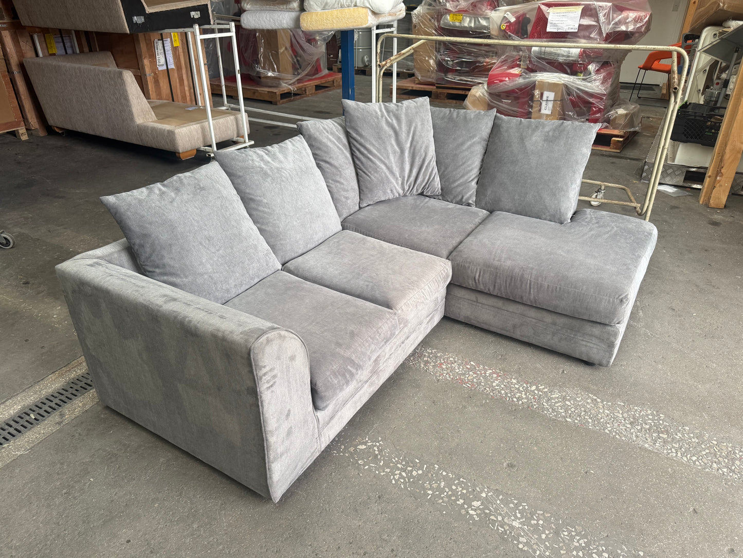 SCS Charcoal Grey L shape sofa FREE DELIVERY