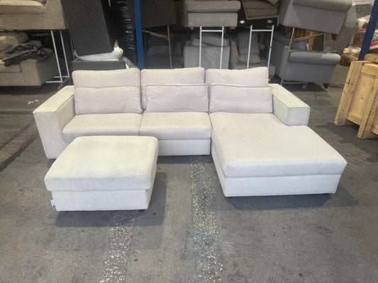 Sofa Club Soho White Tea Colour L Shape Sofa FREE DELIVERY