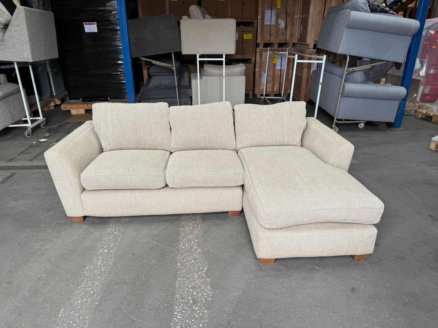 Laura Ashley Biege Right Hand L Shape Sofa FREE DELIVERY