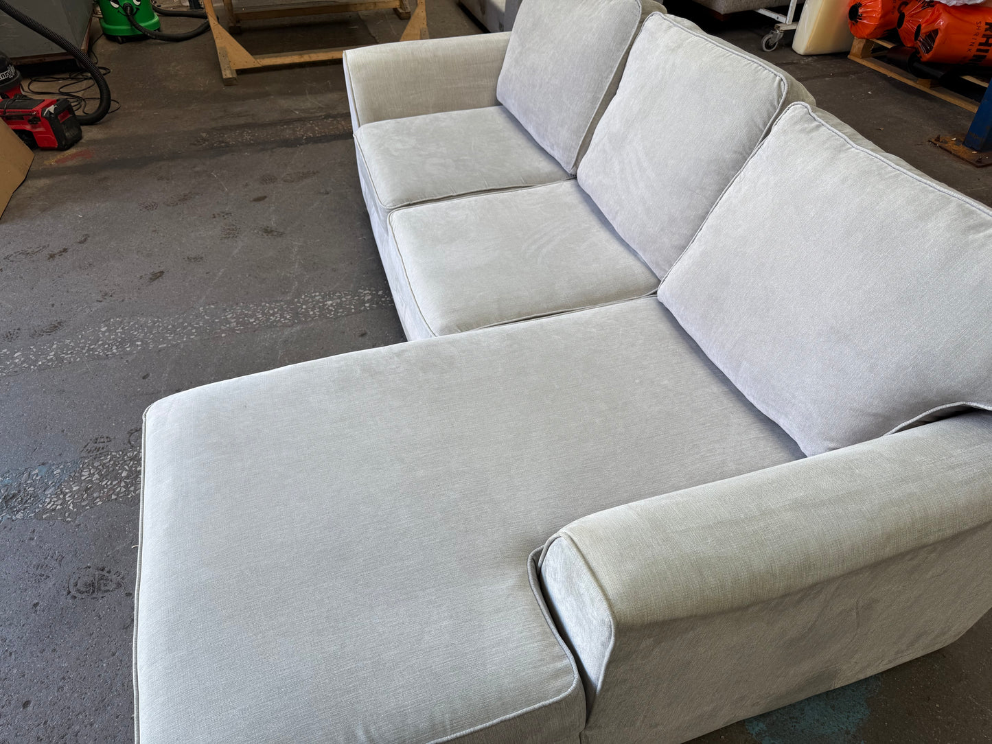 Light grey Right Hand L Shape sofa available!